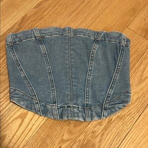 Denim Blue Women's Corset Top